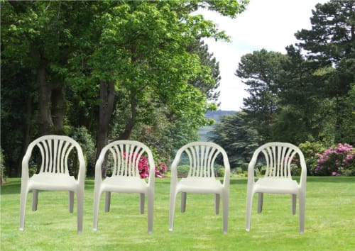 5 Plastic Garden Chairs 1342A